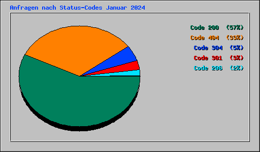 Anfragen nach Status-Codes Januar 2024